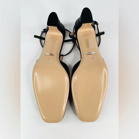 GUCCI WOMEN'S PETITE GG SLINGBACK NAPPA LEATHER CHARLOTTE PUMPS SIZE EU 40 - Picture 9 of 11